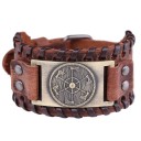 Pulsera vikinga de cuero para hombre 1