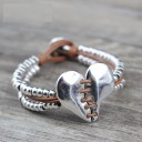 Pulsera vintage de mujer con corazón 2