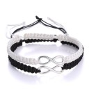 Pulseras trenzadas para parejas infinito 2 uds 1