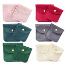 Pungă de catifea colorată pentru bijuterii 10×10 cm cu închidere cu capse, pungă moale de protecție pentru bijuterii și mărunțișuri 1