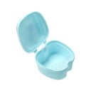 Pungă pentru proteze dentare cu capac 8,5 x 8 x 6,5 cm din plastic colorat pentru păstrarea protezelor și a aparatului dentar acasă 2