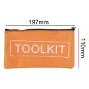 Pungă pentru unelte textilă 19 x 11 cm Mică geantă pentru unelte cu fermoar practic Pungă rezistentă pentru depozitarea uneltelor Portocalie Neagră 10