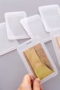 Pungi de călătorie transparente pentru documente și carduri 2 buc. Acoperire din plastic rigid cu ramă mată și deschidere pentru șnur Dimensiuni 11 x 2