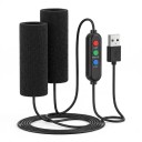 Punho aquecido eléctrico 3 níveis Antivibração e antideslizante USB 5 V Manga 9,5 x 14,5 cm Velcro Preto Para moto e scooter 1