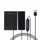 Punho aquecido eléctrico 3 níveis Antivibração e antideslizante USB 5 V Manga 9,5 x 14,5 cm Velcro Preto Para moto e scooter 3