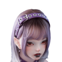 Punk haarband met gesp en metalen ogen Universele maat Alternatieve gothic haarband Rockmode accessoire unisex 7