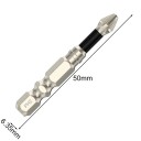 Punta PH2 antideslizante de 50 mm de longitud con núcleo reforzado y cabeza moleteada para un atornillado preciso y sin deslizamiento en taladros y destornilladores. 2