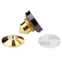 Puntas antirresonantes para componentes HiFi 4 pcs De cobre con rosca y tuerca estriada Incluye bases y ruedas adhesivas 2,8 x 2,5 cm 5