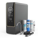 Purificatore d'acqua da cucina con osmosi inversa, display TDS, rapporto di scarto 2:1, 800G 2,1 l/min, filtrazione RO a 4 stadi, nero, da installare sotto il lavello 1