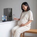 Purificatore d'acqua da cucina con osmosi inversa, display TDS, rapporto di scarto 2:1, 800G 2,1 l/min, filtrazione RO a 4 stadi, nero, da installare sotto il lavello 5