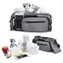 Pushchair Bag with Bottle and Phone Holder 33 x 16 x 10 cm Front Zip Pocket Removable Pouch 10