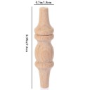 Puujalka huonekaluille sorvattu profiili kompakti muoto 7,5 cm massiivipuuta luonnollinen vaalea jalka kaapille lipastolle 2