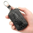 Puzdro na kľúče s reliéfom krokodíla a šupinatým vzorom Zapínanie na zips Kovová karabína PU koža Kompaktné rozmery 9 x 2 x 5,5 cm 4