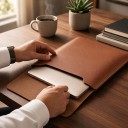 Puzdro na notebook 15 až 16 palcov Z ekokože s chlopňou 28 x 37 cm Podložka pod myš Pre MacBook Pro 15 a Pro 16 8