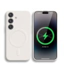 Puzdro na Samsung Galaxy S24+ s podporou magnetického nabíjania Kryt z termoplastického polyuretanu TPU Obal na mobil s magnetickým krúžkom 22