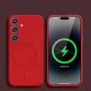 Puzdro na Samsung Galaxy S24+ s podporou magnetického nabíjania Kryt z termoplastického polyuretanu TPU Obal na mobil s magnetickým krúžkom 21