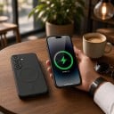 Puzdro na Samsung Galaxy S24+ s podporou magnetického nabíjania Kryt z termoplastického polyuretanu TPU Obal na mobil s magnetickým krúžkom 4