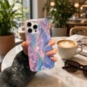 Puzdro na Samsung Galaxy S24+ S trblietavým gradientom Lesklý zadný kryt Materiál Polykarbonát a TPU Termoplastický polyuretán Obal na mobil 10