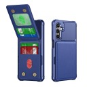 Puzdro na Samsung Galaxy S24 s vyklápacím držiakom na kreditné karty Umelá koža Peňaženkové puzdro Obal na mobil s kapsou na karty 8