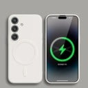 Puzdro na Samsung Galaxy S24 Ultra s podporou magnetického nabíjania Kryt z termoplastického polyuretánu TPU Obal s magnetickým krúžkom 24