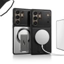 Puzdro na Samsung Galaxy S24 Ultra S vyklápacím stojančekom Plná ochrana objektívu Polykarbonát a TPU Bezdrôtové nabíjanie Kryt 20