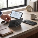 Puzdro na Samsung Galaxy S25+ Kruhový stojan otočný o 360 stupňov Pro bezdrôtové nabíjanie Uhlíkové vlákno Polykarbonát a TPU Obal na mobil 11
