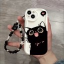 Puzdro na Samsung Galaxy S25 S s mačacím motívom Čierne mačky Ťažítko na ruku Materiál silikón a akryl Obal s mačkami 16