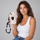 Puzdro na Samsung Galaxy S25 S s mačacím motívom Čierne mačky Ťažítko na ruku Materiál silikón a akryl Obal s mačkami 25