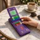 Puzdro na Samsung Galaxy S25+ S vyklápacím držiakom na kreditné karty Umelá koža Peňaženkové puzdro Obal na mobil s kapsou na karty 6