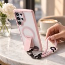 Puzdro na Samsung Galaxy S25 so šnúrkou na zápästie a vyklápacím stojanom Magnetické nabíjanie Ochranný obal na mobil 8