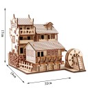 Puzzle 3D de madeira Cidade Antiga de Fénix 22 x 19 x 17 cm 81 peças Cortadas a laser em madeira natural Brinquedo de construção criativa DIY decoração 2