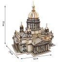 Puzzle 3D din lemn Catedrala Issy din Kiev 32 x 29 x 37 cm 203 piese Model tăiat cu laser Set creativ de construcție DIY decorare 2