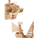 Puzzle 3D din lemn, model de barcă cu pânze, kituri de construcție DIY, navă pentru copii și adulți, jucărie creativă de asamblare, decorare și cadou 2