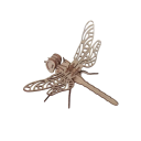 Puzzle 3D en bois Libellule Modèle animal DIY Décoration assemblée à la main en matériau naturel Cadeau pour enfants adultes et adolescents 2