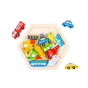 Puzzle 3D in legno veicoli 18.5 x 16.5 cm Giocattolo educativo creativo per bambini Sviluppo dell'intelligenza Apprendimento precoce e assemblaggio 2