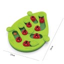 Puzzle dávkovač pamlskov pre mačky 36 x 24 cm List s posuvnými doskami Interaktívna krmná hračka na tréning 5