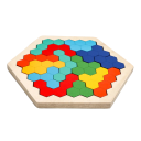 Puzzle de madera hexagonal 12,8 x 14,6 cm 2