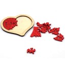 Puzzle di legno a forma di cuore A1618 3