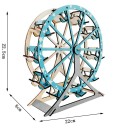 Puzzle en bois 3D Grande roue 22 x 8 x 22,5 cm 62 pièces Modèle en bois découpé au laser avec mode d'emploi 3D imprimé Décoration mécanique 2