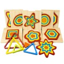 Puzzle en bois à emboîter formes géométriques 2