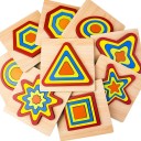 Puzzle en bois à emboîter formes géométriques 3