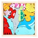 Puzzle en bois à encastrer pour enfants - monde aquatique 1