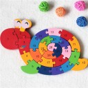 Puzzle en bois avec des chiffres escargot 1