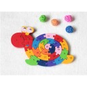 Puzzle en bois avec des chiffres escargot 3