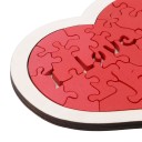 Puzzle en bois en forme de cœur A1618 6