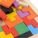 Puzzle en bois pour enfants à partir de 3 ans Pièces colorées en carrés assemblées dans un cadre Développement de la dextérité et de l'imagination 27 5