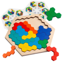 Puzzle hexagonal en bois 12,8 x 14,6 cm 3