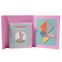 Puzzle tangram magnetico in legno 35x19 cm Montessori libro Giocattolo educativo portatile per bambini e prescolari 2