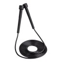 PVC Skipping Rope 2.8 m with Adjustable Rope Length Plastic Handles 12 cm Black Speed Skipping Rope for Children and Adults for Fitness and Boxing 1