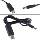 QC 3.0 USB til DC 5,5 x 2,1 mm strømkabel 3